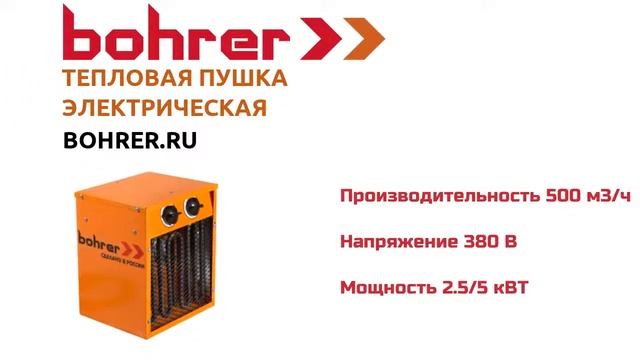 Тепловая пушка электрическая (квадратная) BOHRER ТТ-5ТК смотреть онлайн