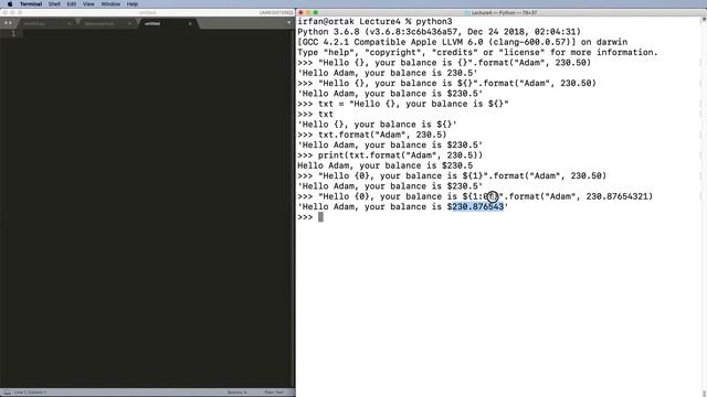 Python Strings 21 - String Formatting with Format Specifiers смотреть онлайн