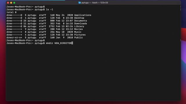 Mac OS Terminal - mkdir смотреть онлайн