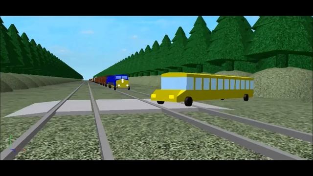 Roblox Train Crash into a School Bus смотреть онлайн