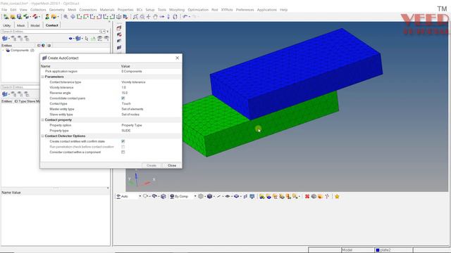 Hypermesh | Create Contacts between Bodies | Auto contact method смотреть онлайн