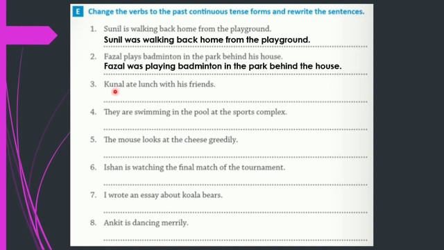 STD 4 English Grammar (13. Past Tense exercise E) смотреть онлайн