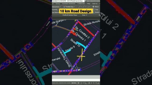 10 Km Access Road Design In Autocad Civil 3d #autocadcivil3d #road #roaddesign #townplanning смотреть онлайн