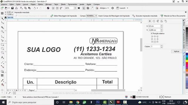 Como Inserir Numeração Automática | Tutorial Corel Draw смотреть онлайн