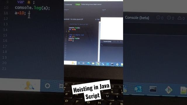 Hoisting in 60 second | Java Script Interview Question #short #hoisting #javascript смотреть онлайн