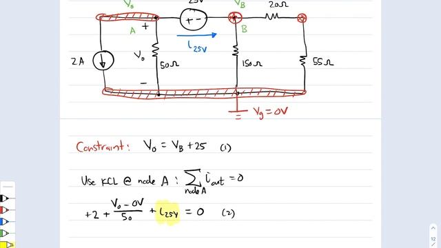 Section 4.4 Node-Voltage Method - Special Cases (Supernode) смотреть онлайн