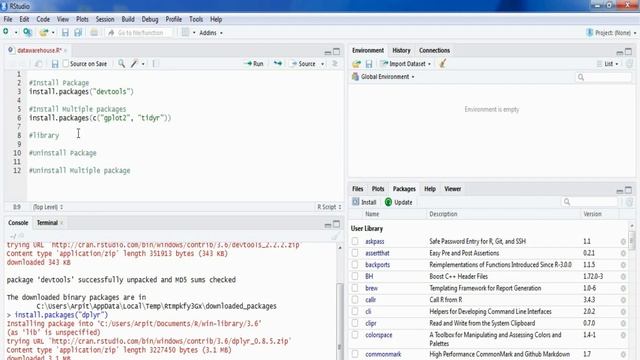 How to Install one or multiple packages in R | How to uninstall one or multiple packages in R смотреть онлайн