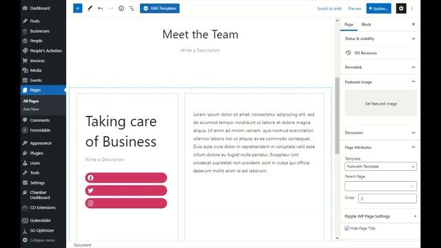 Create Meet the Team page with WordPress plugin by Chamber Dashboard смотреть онлайн