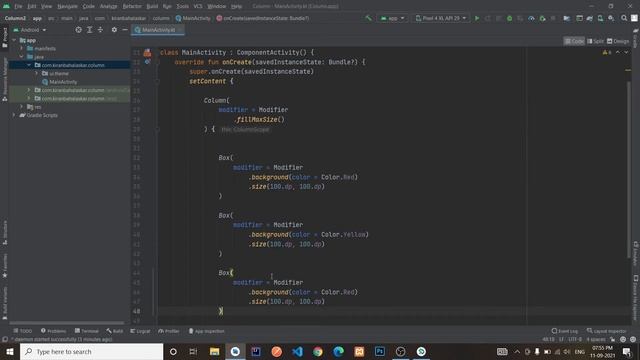 Column With Jetpack Compose in Android Studio | Kotlin | Jetpack Compose | Android Tutorials смотреть онлайн
