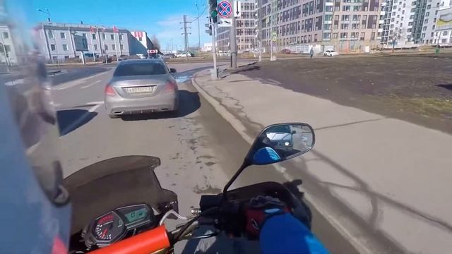 Китайский мотоцикл Fireguard-250/Trail 250/X-tail-250. Эндуро в городе. Обкатка. смотреть онлайн
