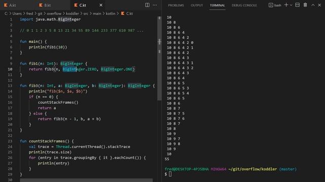 Tail Recursion beats Fibonacci Memoization (Kotlin tailrec) смотреть онлайн