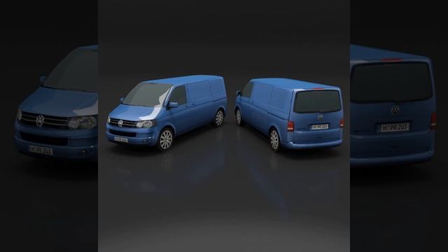 Volkswagen Transporter T5 Van 3D model from CGTrader.com смотреть онлайн