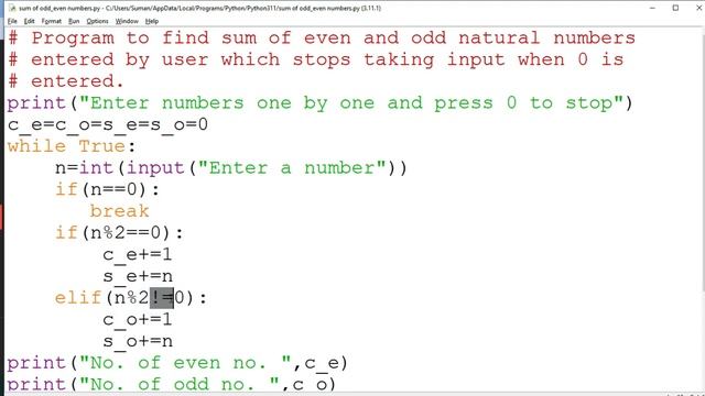 Python Program to calculate sum of numbers till zero is pressed смотреть онлайн