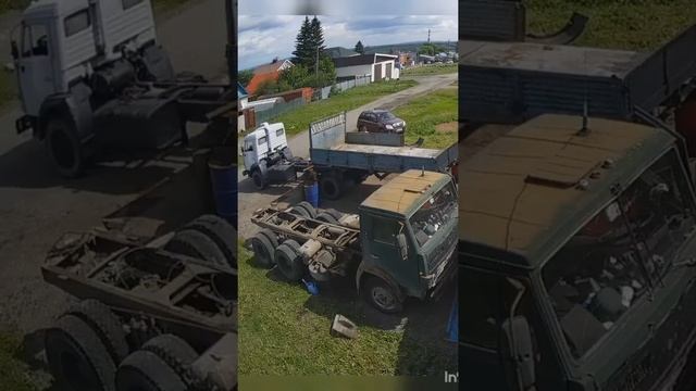 #КамазСила#Россия Как переставить кузов с одной машины на другую, без помощи крана-манипулятора смотреть онлайн