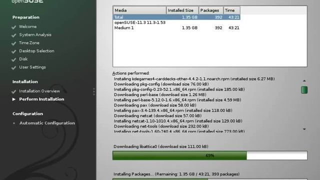 openSUSE 11.3 NET installation on x86_64 смотреть онлайн