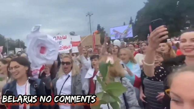 На площадь Победы вышли лучшие женщины Беларуси! ОМОН не знал что делать. смотреть онлайн