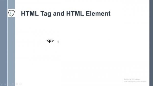 HTML tag vs element