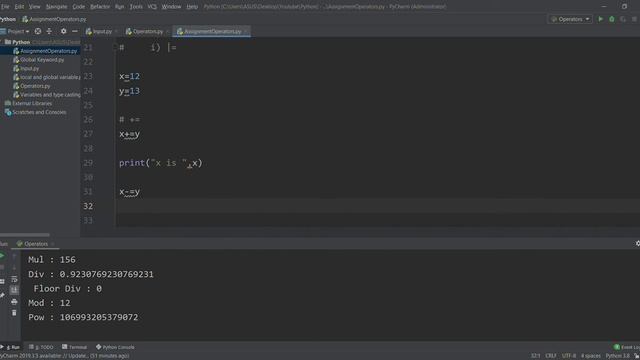 Python Tutorial 6 | Python Operators ,Assignment Operators | pythonSTACK смотреть онлайн