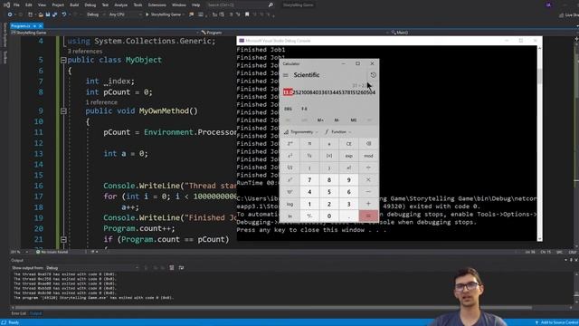 How to Work Over Multiple Threads (Multithreading in C#) смотреть онлайн