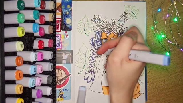 Тестируем маркеры Artisticks вместе с Лапкой - распаковка набора 48 цветов и милейший рисунок смотреть онлайн