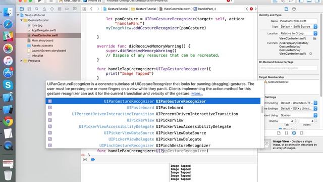 Gestures Tutorial in Swift Part 2 смотреть онлайн
