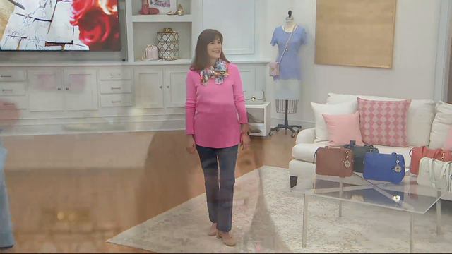 Isaac Mizrahi Live! Essentials Scoop Neck Long Sleeve T-Shirt On QVC