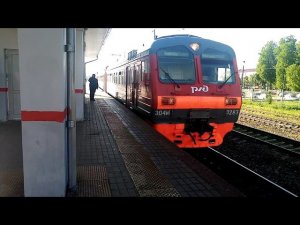 Станция Голутвин. Прибытие ЭД4М 0283 Маршрутом "Москва-Казанская - Рязань-1".