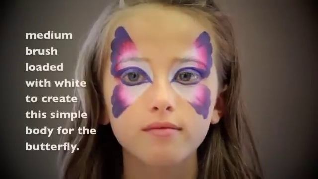 Easy Butterfly FACE PAINTING - MAQUILLAGE POUR ENFANTS смотреть онлайн