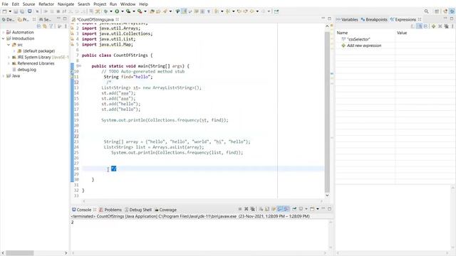 Count of Particular String in Array of Strings in Java in Tamil смотреть онлайн