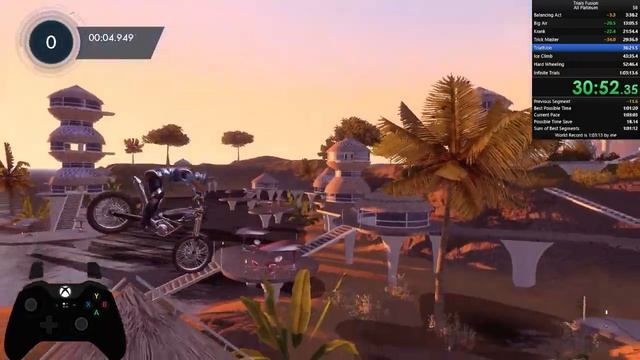 Trials Fusion - Speedrun All Platinum in 1:02:31 [World Record] смотреть онлайн