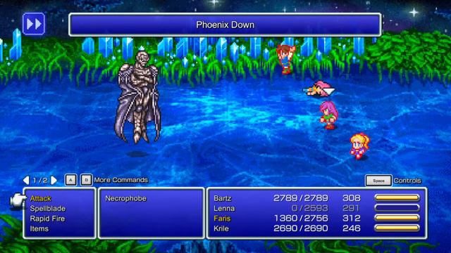 Final Fantasy V Pixel Remaster - Necrophobe/Barrier Boss Battle смотреть онлайн
