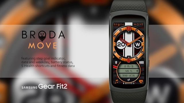 Broda Move (nucleus color scheme) for Samsung Gear Fit 2 смотреть онлайн