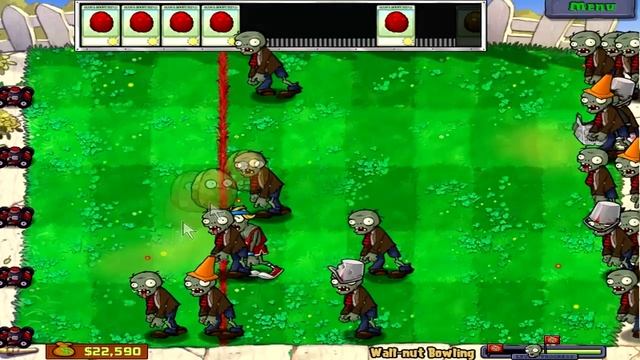 Plants vs. Zombies Mini-Games - Wall-Nut Bowling смотреть онлайн