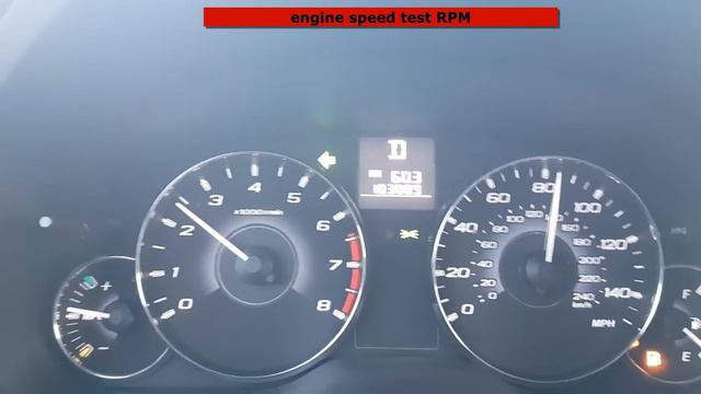 Subaru Legacy Outback BR 2.5 EJ253 Lineartronic CVT - Engine Speed Test RPM