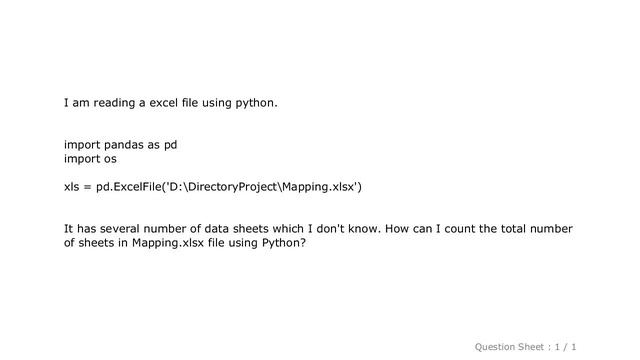 Pandas : How to count the total number of sheets in an Excel file using Python смотреть онлайн