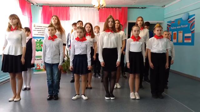 Песня "Было время грозовое"… исполняет "Поющая школа" поселка Муген 23.03.2018 г. смотреть онлайн