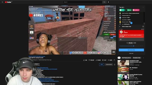 I Paid IShowSpeed to Play Roblox Murder Mystery 2! смотреть онлайн