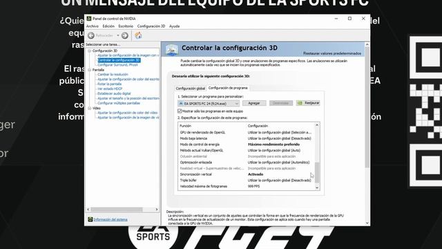 LA MEJOR CONFIGURACIÓN GRÁFICA PARA EA SPORTS FC24 (GRÁFICAS NVIDIA) | EAFC24 смотреть онлайн