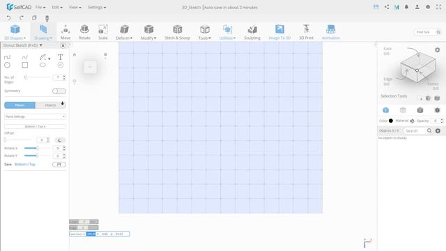 3D Sketch | SelfCAD 3D Drawing Tools