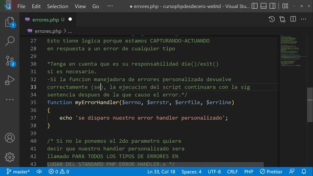 Errores en PHP | PHP Error Reporting | set_error_handler() en PHP - die() y exit() en PHP смотреть онлайн