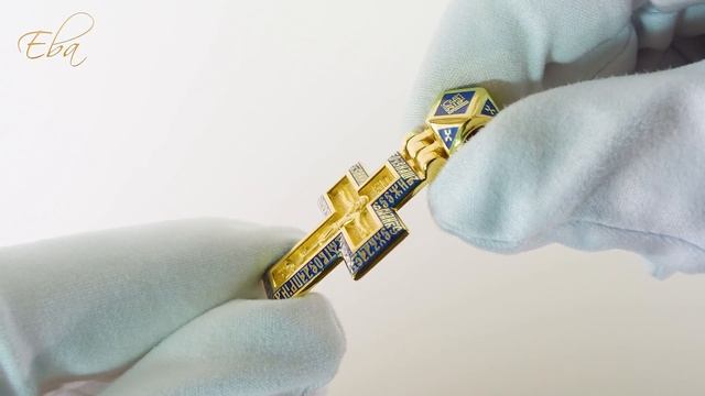 Распятие. Молитва "Отче наш". Нательный крест с горячей эмалью. смотреть онлайн