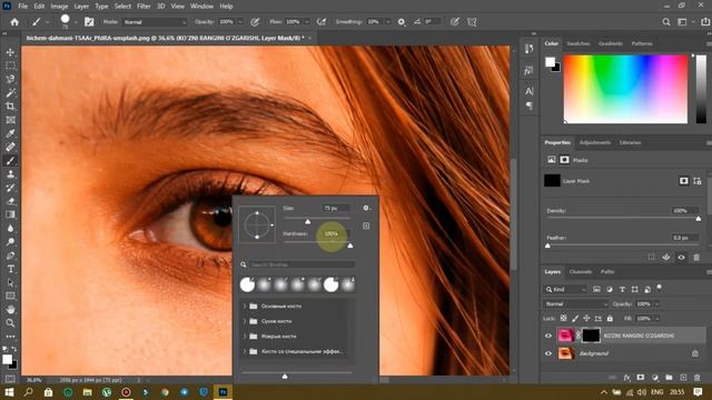 PHOTOSHOPDA KO'ZGA ISHLOV BERISH TEZ VA OSON O'RGANING смотреть онлайн