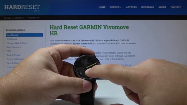 How to Factory Reset GARMIN Vivomove HR - Hard Reset in GARMIN Watch смотреть онлайн
