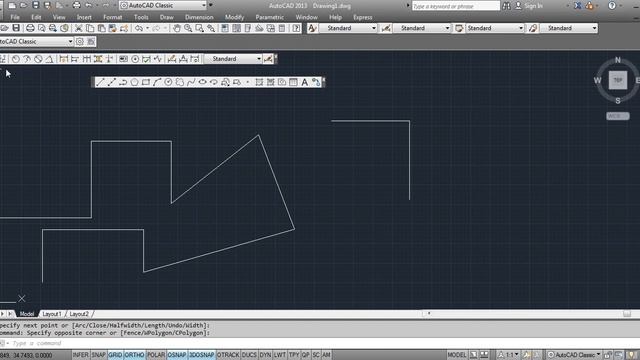 Autocad Turorial Part 03 : Polyline Tool смотреть онлайн