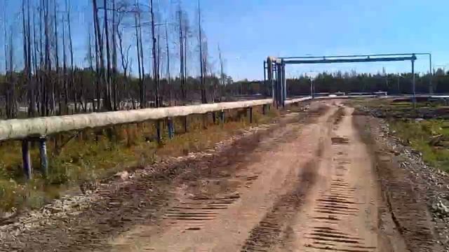 Гусеничный трактор т-170. Сваебой в транспортном положении. Вахта. Лукойл. смотреть онлайн