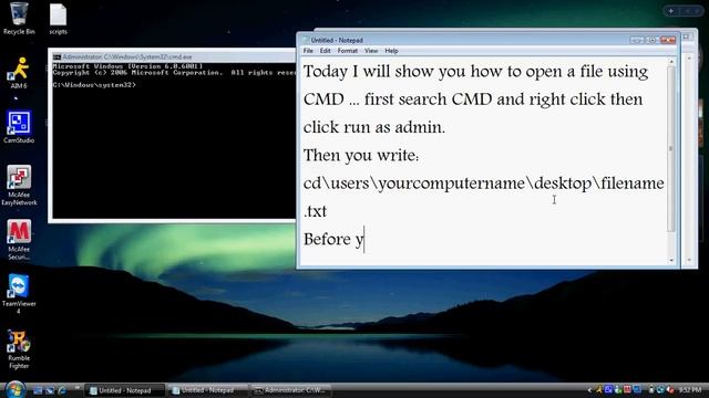 How to open a file with CMD смотреть онлайн