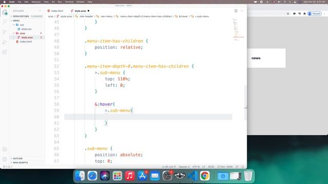 Coding Easy to Customize Nested Navigation Menu Using HTML,CSS and SASS смотреть онлайн