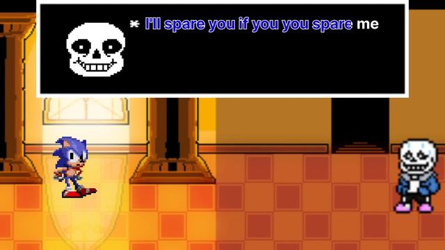Sonic vs Sans sprite animation смотреть онлайн