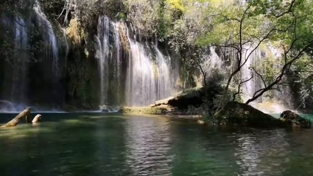Waterfall Sounds For Sleep, Relaxation (White Noise) | Nature Sounds Birds #soothingwaterfall