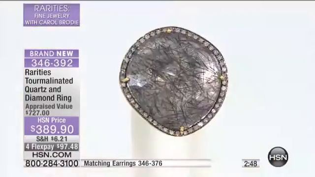 Rarities Tourmalinated Quartz and Diamond Ring смотреть онлайн